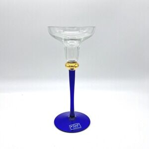 Flirt by R&B Cobalt Blue Gold Stem Martini Cocktail Glass Barware‎